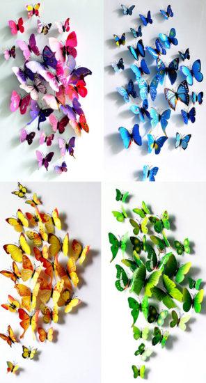 3D наклейки бабочки