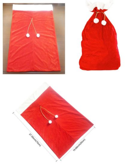 Красный подарочный новогодний мешок