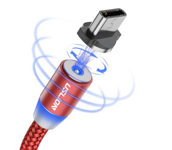 Магнитный USB кабель USLION для быстрой зарядки Алиэкспресс