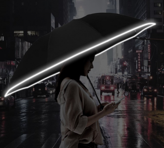 Светоотражающий зонтик с фонариком