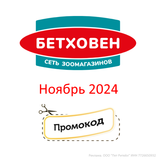 Промокод на Повторный заказ Бетховен (ноябрь — декабрь 2024 год)