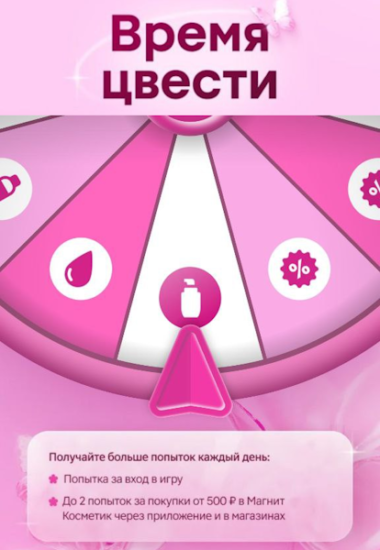 Колесо фортуны «Время цвести» Магнит Косметик